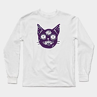 New Moon Monster Cat Long Sleeve T-Shirt